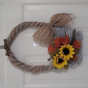 Sunflower door wreath. Great for fall